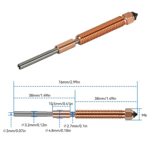 Integrated detachable nozzle For Creality K2 / Hi / فوهة
