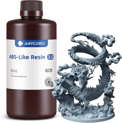 Anycubic Abs like resin 3.0 Gray color / راتنج إنيكيوبيك مشابه لـ ABS 3.0 لون رمادي