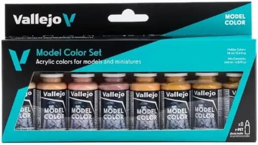 Vallejo - Model Color Face & Skin Tones Set 8 bottles / مجموعة ألوان الوجه والبشرة من فاليو (8 زجاجات)
