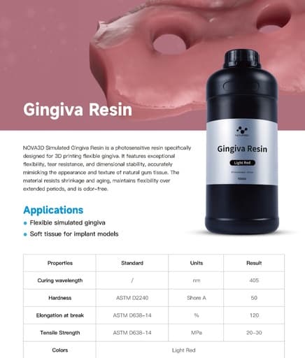 Nova 3D Ginga Resin Geneva 500g / Nova 3d ginga resin جينيفا رزن وزن نصف كيلو